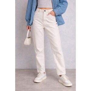 Lee White Elastic Waist Jeans / Pants